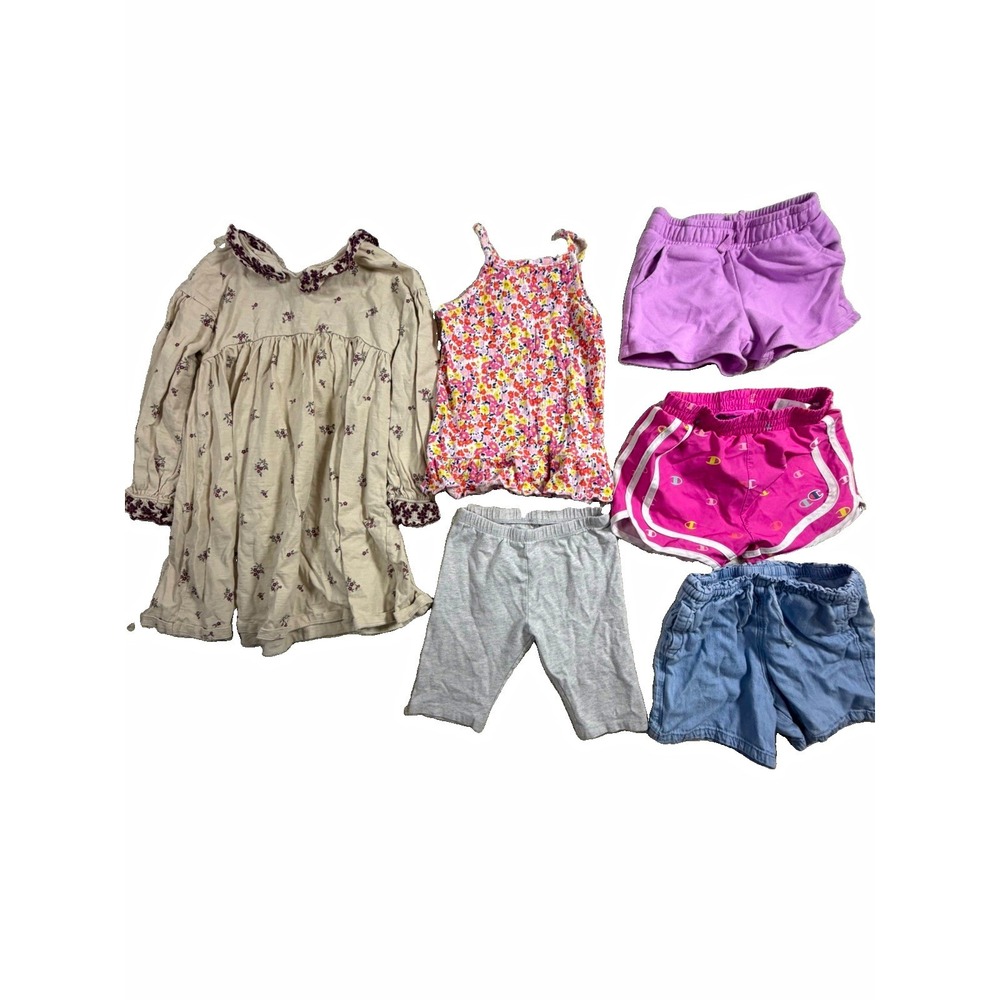 Toddler Girls 5T Clothing Lot 6pc Old Navy Cat & Jack Champion Dress Shorts